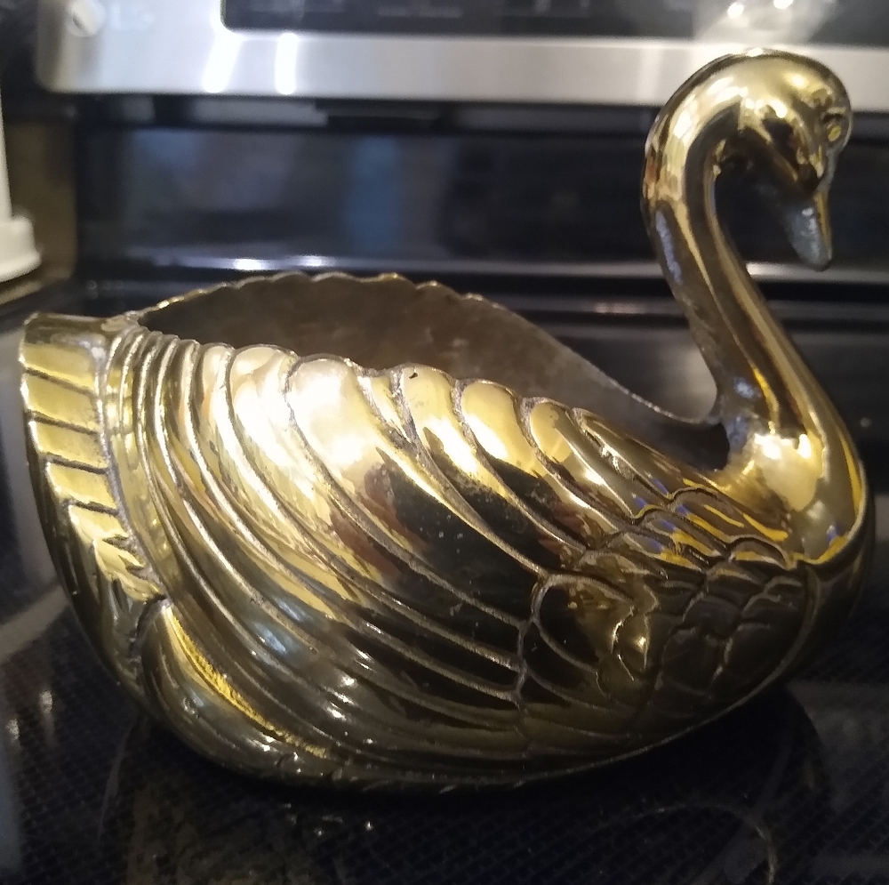 Solid brass swan - Picture 5 of 5
